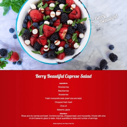 Berry caprese salad